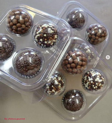 4 Cavities Small Clear Candy Case (10 count) - ViaCheff.com